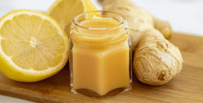 Kratom World Ginger Shot Kratom World Health shot lemon ginger zingiber ingwer lemon honey apple kratom world