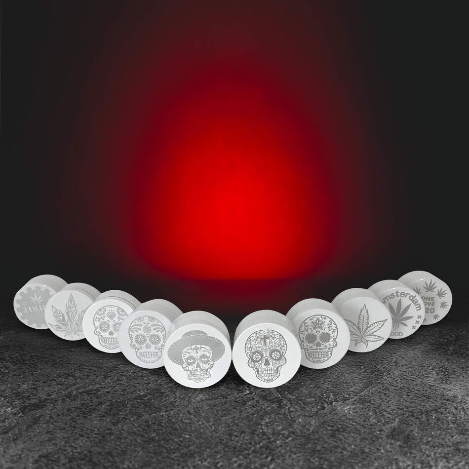 Grinder metaal 49 mm White & Silver