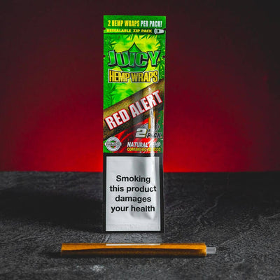 Juicy Hemp Wrap Hanfwickel für Quill Pro Packung 2 Stück pro Packung Red Alert Erdbeere