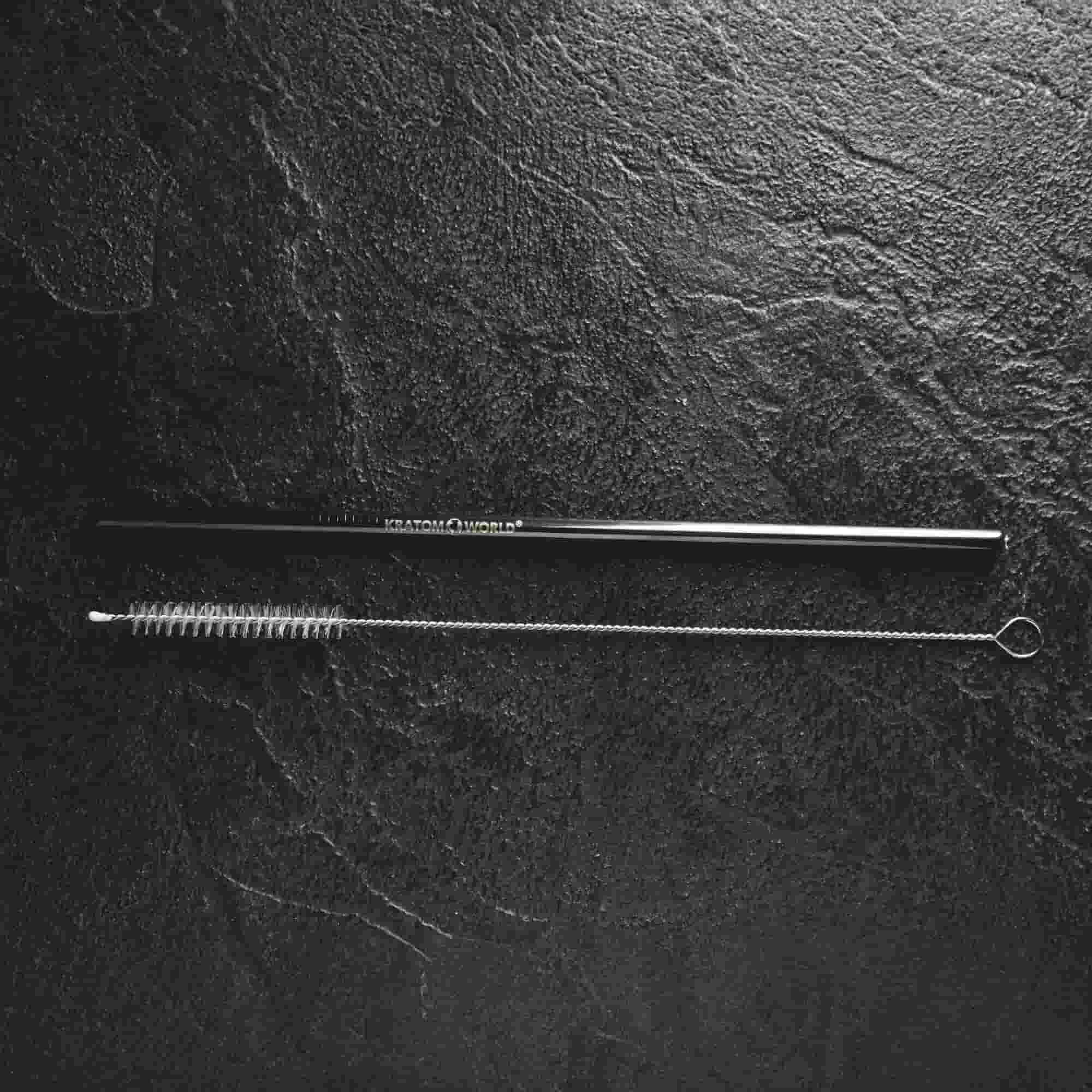 Kratom World metallstroh straw metal kratom maca moringa extrakt drink kratom world green