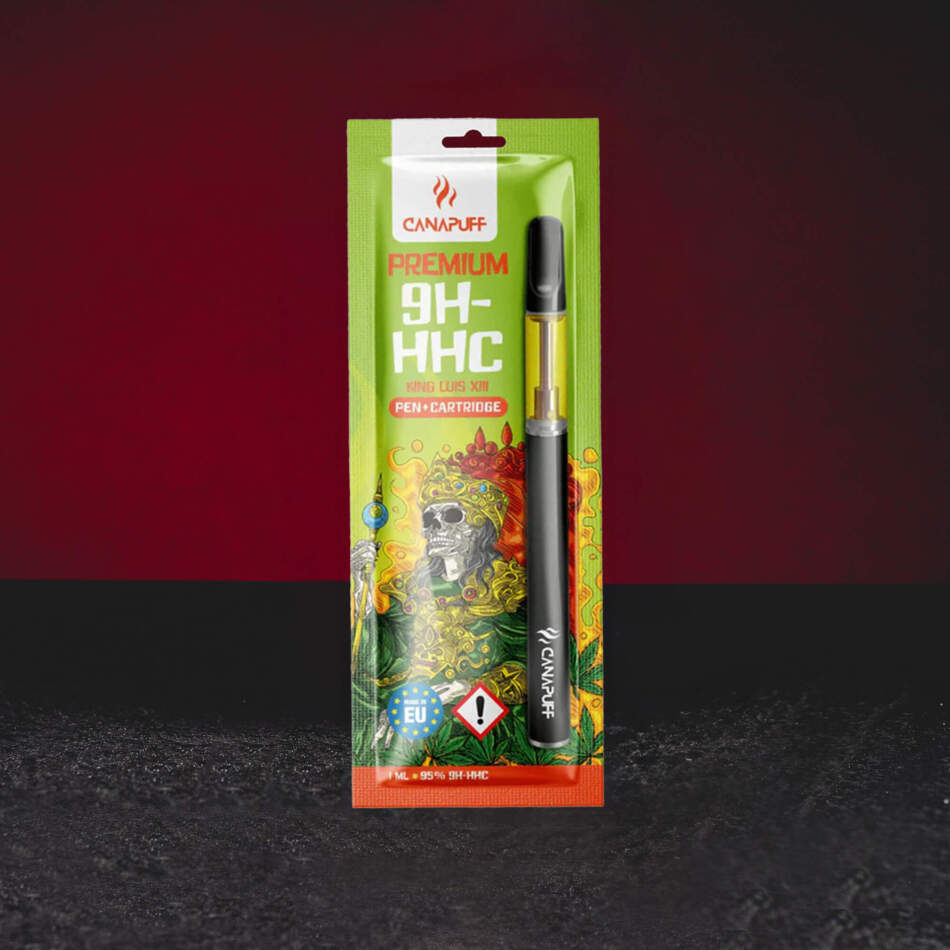 9H-HHC Vape Set King Luis XIII 95% 1ml – intensives Kush Cartridge Pen Set mit Kiefer-, Limetten-, Erd- und Benzinnoten inspiriert vom OG Kush Profil premium cartridge pen set met innovatieve 9H-HHC cannabinoïde premium cartridge pen set con innovador cannabinoide 9H-HHC
