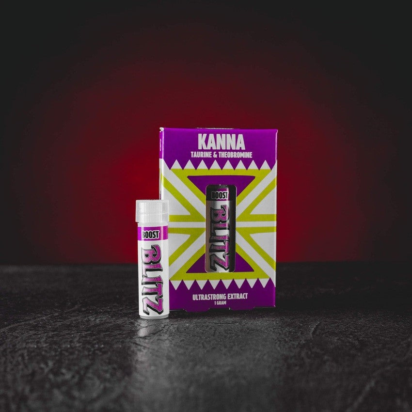 Kanna Blitz Boost 1g – euphorisierender Kanna-Extrakt mit Taurin und Theobromin.