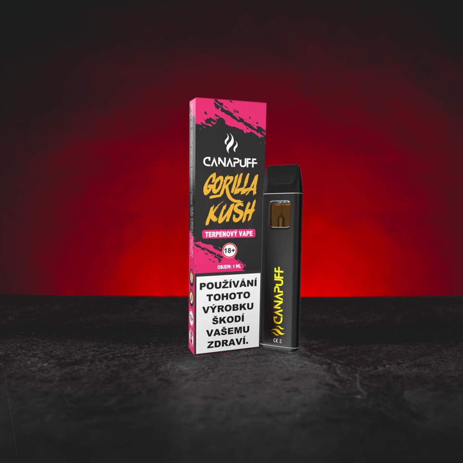 Kratom World Terpene Vape Gorilla Kush 1 ml – Cannabis-Terpene mit erdigem, holzigem, süßem und würzigem Aroma colección de vapes de terpenos de cannabis con diferentes perfiles aromáticos collectie cannabisterpeen-vapes met verschillende aromaprofielen