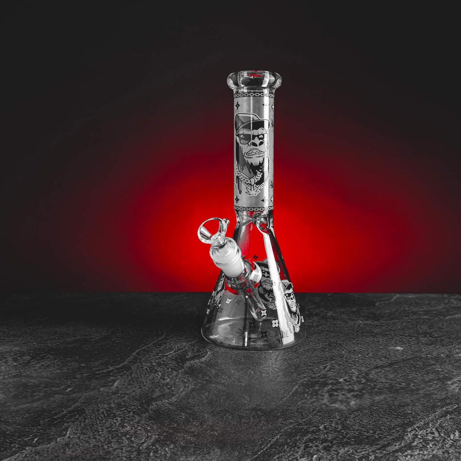 Kratom World Bong Glas Gorilla Gorilla leuchtet im Dunkeln Kratomworld