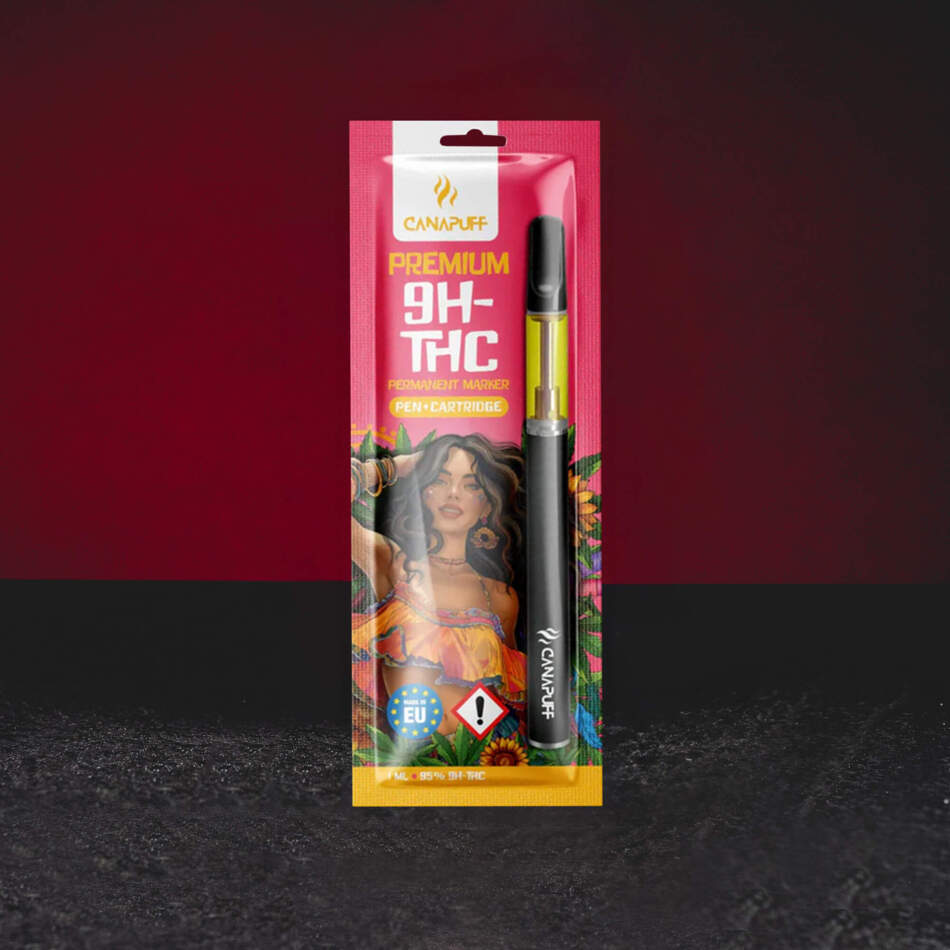 Vape Set 9H-TH 95% 1ml Permanent Marker – modernes Vape Set mit floralem Aroma, süßen Traubennoten und markantem Tintencharakter premium vape set met 9H-TH cannabinoïde in de varianten premium vape set con cannabinoide 9H-TH en variantes
