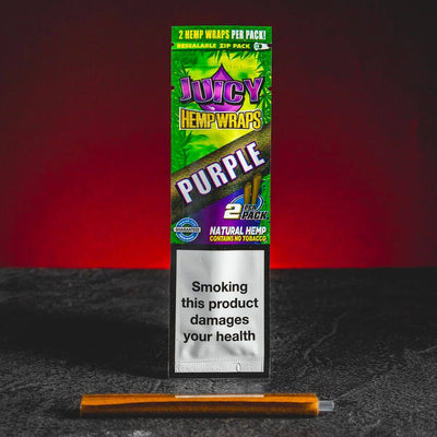 Juicy Hemp Wrap Hanfwickel für Federkiele Pro Packung 2 Stück pro Packung manic purple grape